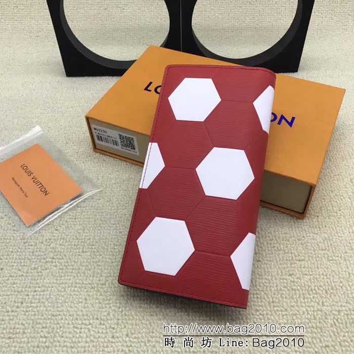 路易威登LV頂級原單 M63230紅 LV經典男士錢夾 ZY1119